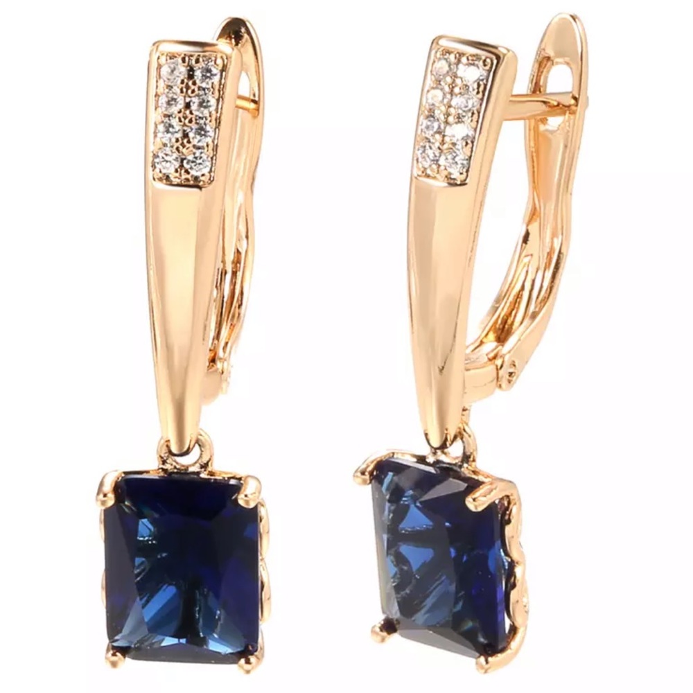 NEW 585 ROSE GOLD DANGLE EARRINGS